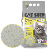 Cat Step Compact Grey Summer Field наполнитель комкующийся минеральный 4 кг