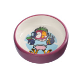 Triol СОЮЗМУЛЬТФИЛЬМ Миска для мелких животных керамическая "Попугай на чиле", 0.1л