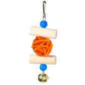 LionPets Игрушка для попугаев "Rattan Ball Orange" LionPets (Размер: 12х2х4 см)
