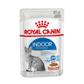 Royal Canin Indor Sterilised, влажный корм для взрослых стерилизованных кошек, живущих в помещении, кусочки в соусе, 85 г