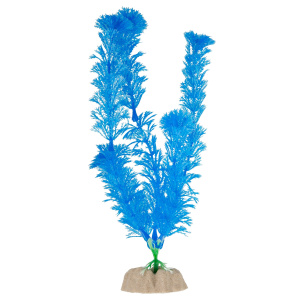 GLOFISH Растение пластиковое GLOFISH, с GLO-эффектом флуоресцентное синее 29 см