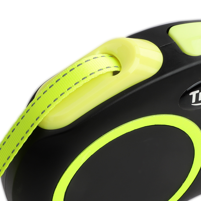 Triol Поводок-рулетка для собак Urban Neon S, 5м до 15кг, лента, черный