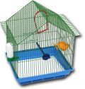 Зоомарк Клетка для птиц малая домик комплект, 35*28*43 см