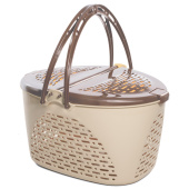 Triol Переноска 1040-2 для животных S, овальная, бежевая, 40*30*23 см