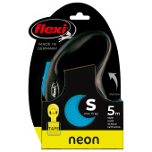 Flexi Neon New S рулетка (до 15 кг) лента голубой 5 м