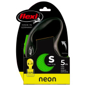 Flexi Neon New S рулетка (до 15 кг) лента 5 м зеленая