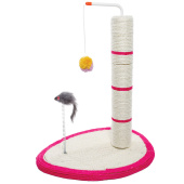 Triol Когтеточка из сизаля с мышкой на пружине и шариком "Столбик №205", 400*300*490 мм