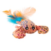 Mr.Kranch Игрушка для кошек Лобстер плюшевая с кошачьей мятой и перышками 9 см голубая