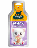 TiTBiT Лакомство для кошек Мусс из курицы 15 г