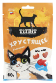 TiTBiT Лакомство для кошек хрустящее с лососем 60 г