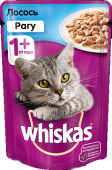 Whiskas Рагу консервы для кошек, лосось, 75 г
