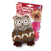 GiGwi Игрушка для собак Сова со сменными пищалками 10см, серия PLUSH FRIENDZ