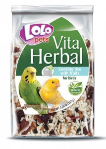 LOLO PETS HERBAL для птиц рис с фруктами для самостоятельного приготовления 130 г