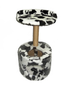 Дружок Домик-когтеточка для кошек, на платформе с полкой (круглый), 046 