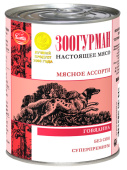Зоогурман Мясное ассорти, консервы для собак с говядиной, 350 г