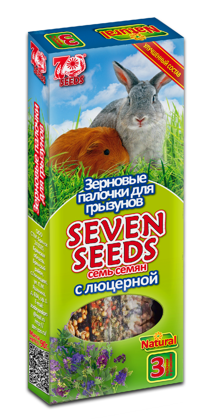 Seven Seeds Палочки для грызунов, с люцерной 3 шт