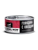 BOWL WOW Влажный корм Говядина с овощами, 100 г