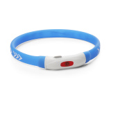 Triol NIGHT CITY Ошейник светодиодный силиконовый "Стрелки" M, зарядка от USB, синий, 15*550мм