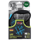 Triol Поводок-рулетка для собак Flexi Life Lines M 5м до 20 кг, трос