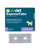 АВЗ Оквет ExpressTabs для собак весом от 30 до 60 кг, от клещей, блох, вшей и гельминтов 2 таб.