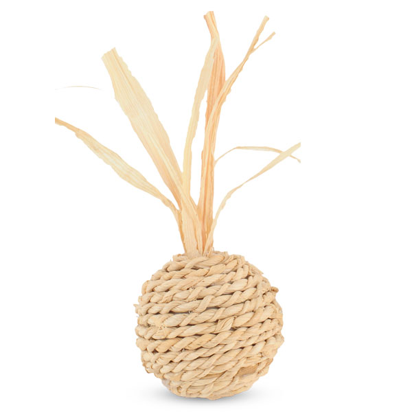 Triol Игрушка для кошек из кукурузных листьев "Мяч", d40/90мм (2шт.), серия NATURAL