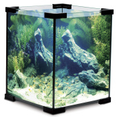 Laguna AQUA Аквариум "Crystal" 6002B, 18л, черный, 25*25*30 см