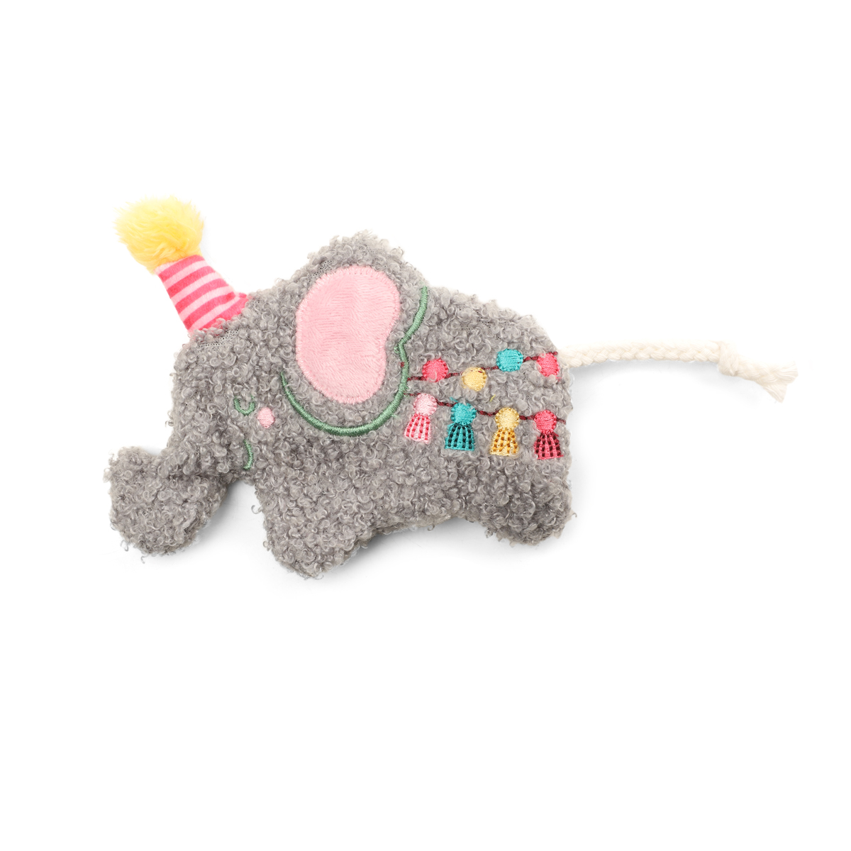 GiGwi CATCH & SCRATCH Игрушка мягкая для кошек "Слоник со сменной кошачьей мятой", 140мм