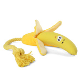 Triol Игрушка для собак из латекса "Банан с веревкой", 155/435мм