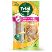 Triol АКЦИЯ!!! Снижение цены. Лакомство для кошек «Аппетитные мини-колбаски из утки», 7 г