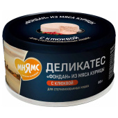 Мнямс Деликатес "Фондан" Влажный корм для стерилизованных кошек, Курица с клюквой, 80 г