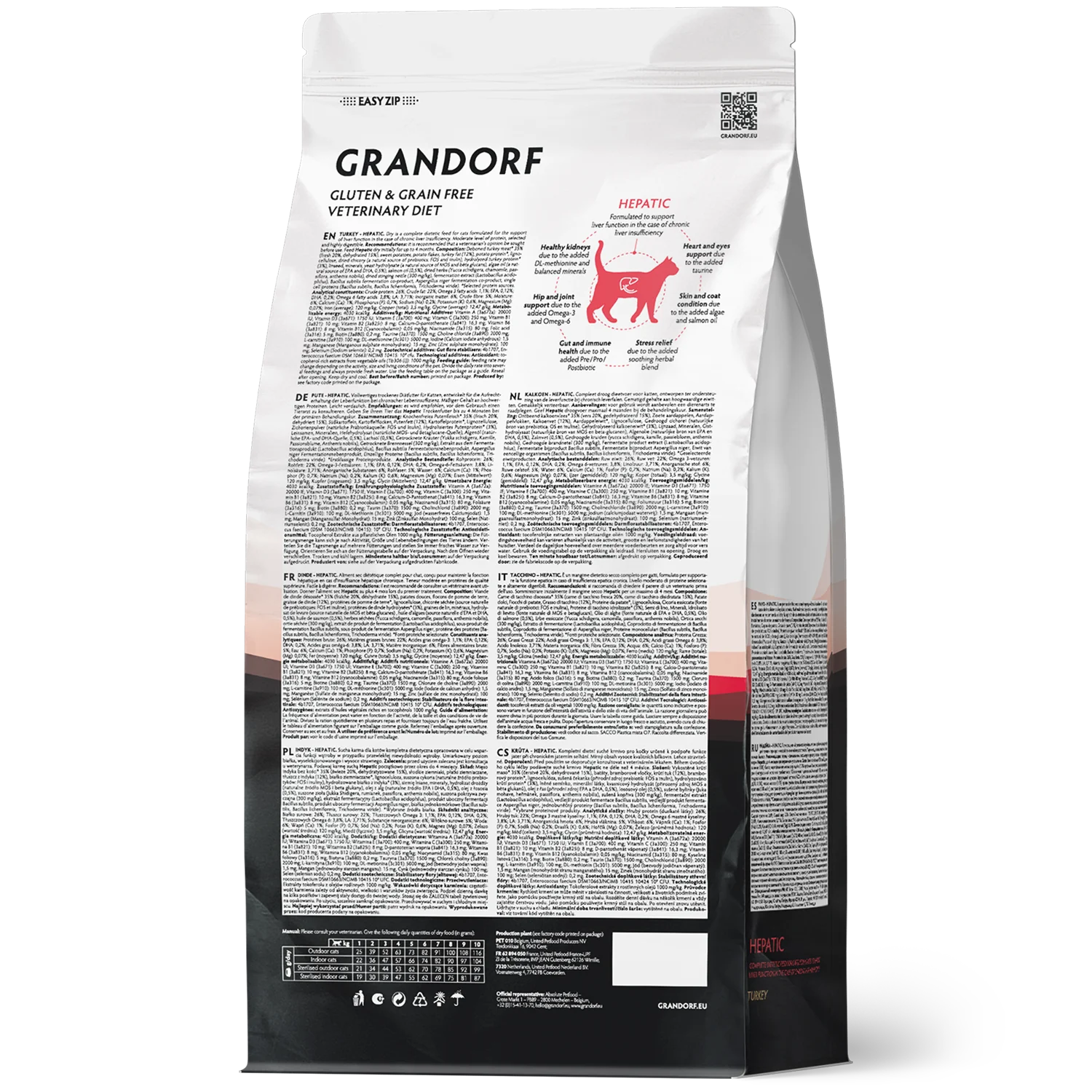 GRANDORF VETERINARY DIET Cat HEPATIC диетический корм для кошек, для поддержания функции печени при ХПН