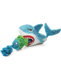 GiGwi Игрушка для собак Акула с рыбой на веревке 51см, серия CATCH & FETCH, 85068
