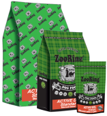 ZOORING ACTIVE DOG STANDART Сухой корм для взрослых активных собак средних и крупных пород Мясной микс,