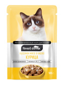Ночной охотник Влажный корм для кошек, курица кусочки в желе, 100 г