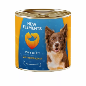 NEW ELEMENTS VETDIET консервы паштет для собак из морской рыбы, 340 г