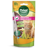 Triol Лакомство для кошек «Пикантные мини-сосиски из утки», 50 г