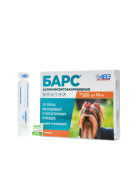 АВЗ БАРС Капли против блох и клещей для собак весом до 10 кг, 1 пипетка, 0,67 мл
