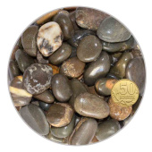 Биодизайн Галька бело-черно-коричневая 15-25мм. Пакет 4л. 5кг