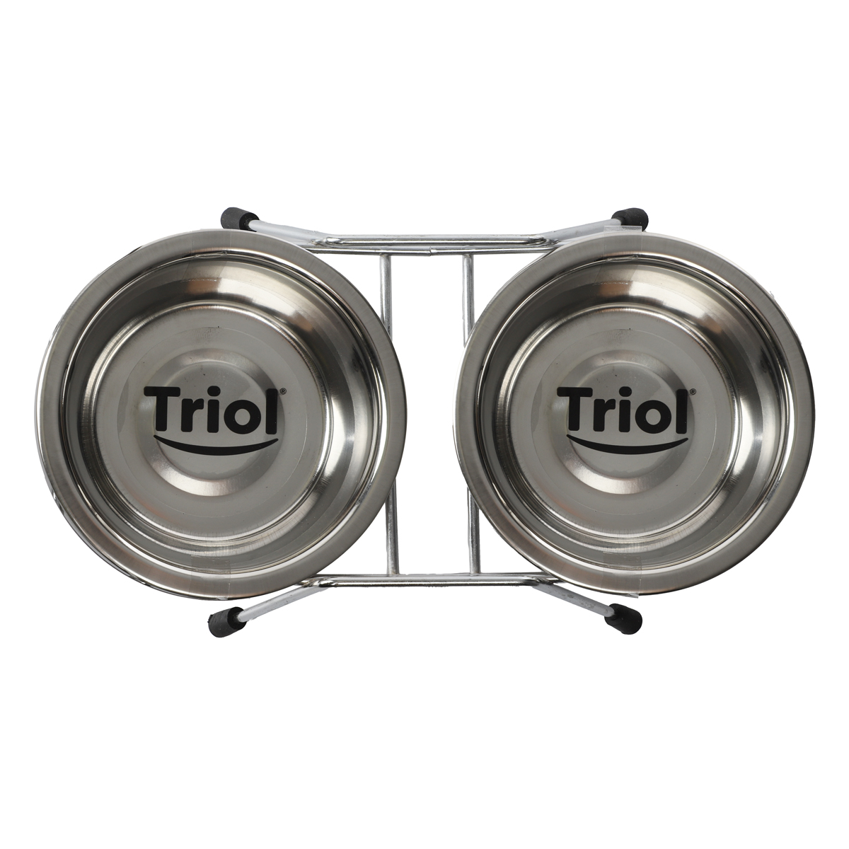 Triol Миска металлическая на подставке, 2*0,80л