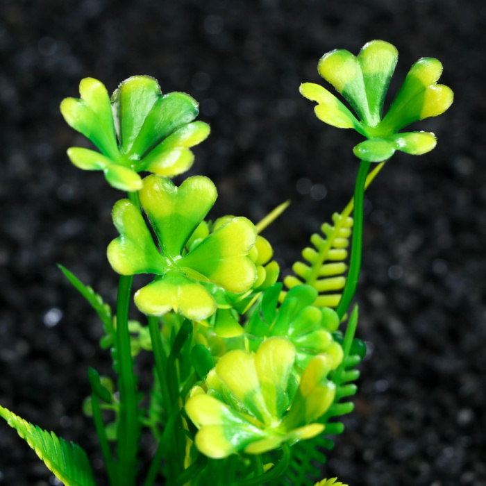 Пижон Аква Растение искусственное аквариумное, 3 х 9 см, оранжево-зелёное