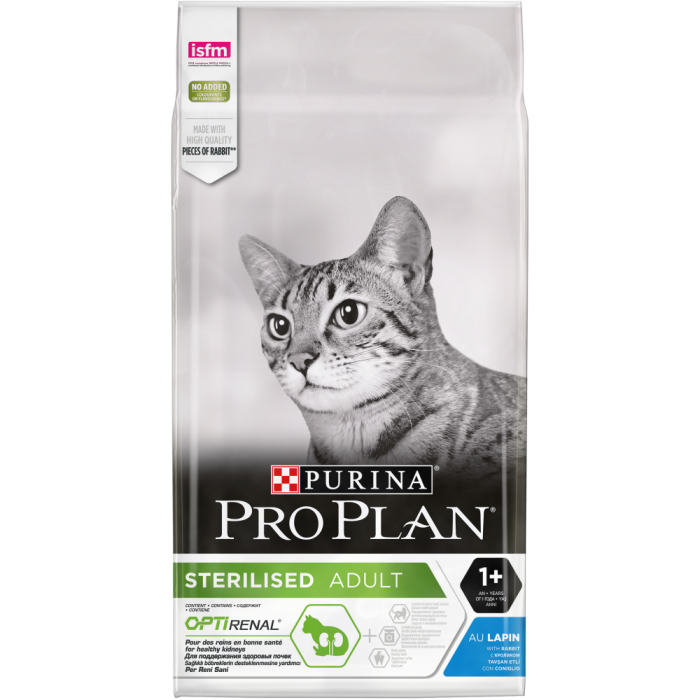 Pro Plan для стерилизованных кошек и кастрированных котов с кроликом,3 кг, 400 гр, 10 кг, 1,5 кг, 7 кг, 200гр
