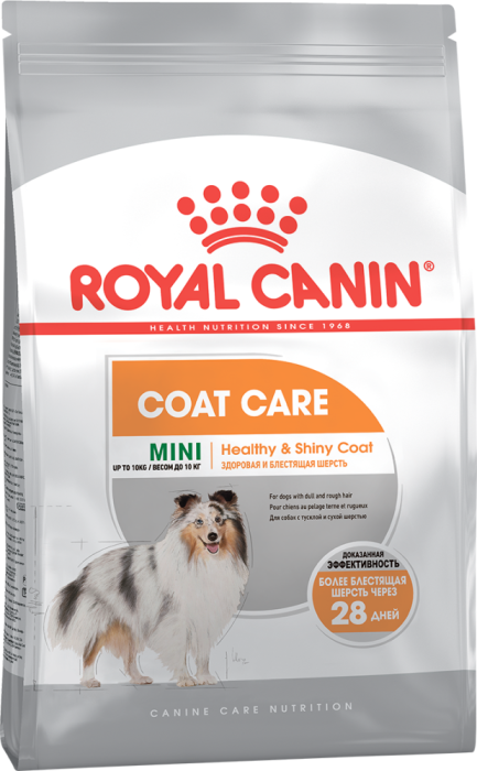 Royal Canin Mini Coat Care, сухой корм для взрослых собак мелких пород, с тусклой и сухой шерстью,1 кг