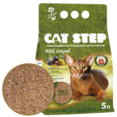 Cat Step Olive Original наполнитель комкующийся растительный, 5 л