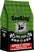 ZOORING ADULT DOG Сухой корм для взрослых собак всех пород Телятина и рис с хондропротектерами,