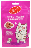 TiTBiT Лакомство для кошек Хрустящие подушечки Biff с паштетом из баранины, 60 г