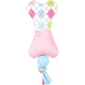 Zolux Плюшевая игрушка с пищалкой "Стильная кость" розовая, 18.5 см