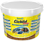 Tetra Cichlid Sticks корм корм в виде палочек для всех видов цихловых и других крупных декоративных рыб, 10 л