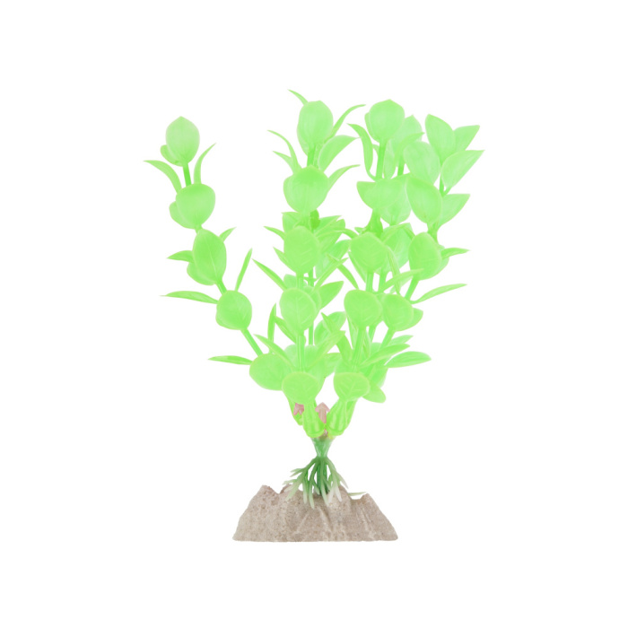 GLOFISH Растение пластиковое GLOFISH, флуоресцентное зеленое 13 см