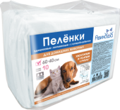 Авикоша Пеленки одноразовые впитывающие с суперабсорбентом для домашних животных, 60*60 см, 1 упаковка 10 шт.