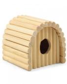 Triol Домик полукруглый для мелких животных деревянный, 12,5*13*10,5 см